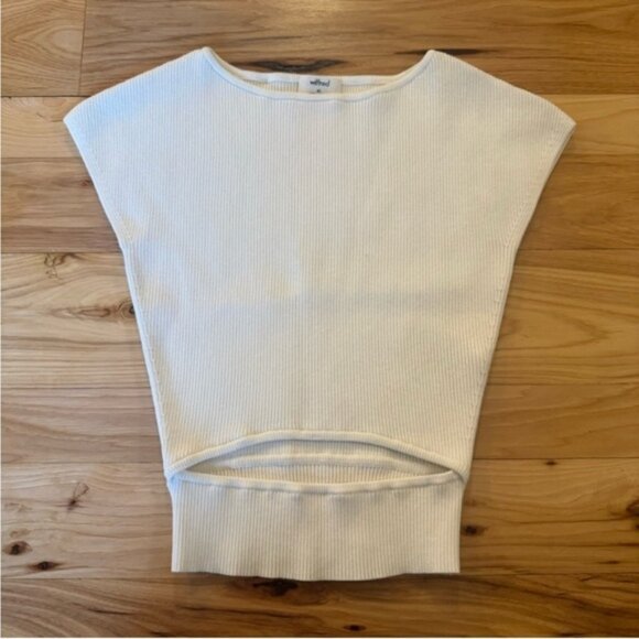 nwot Wilfred cut out knit top xs Birch off wht cream - Picture 3 of 3
